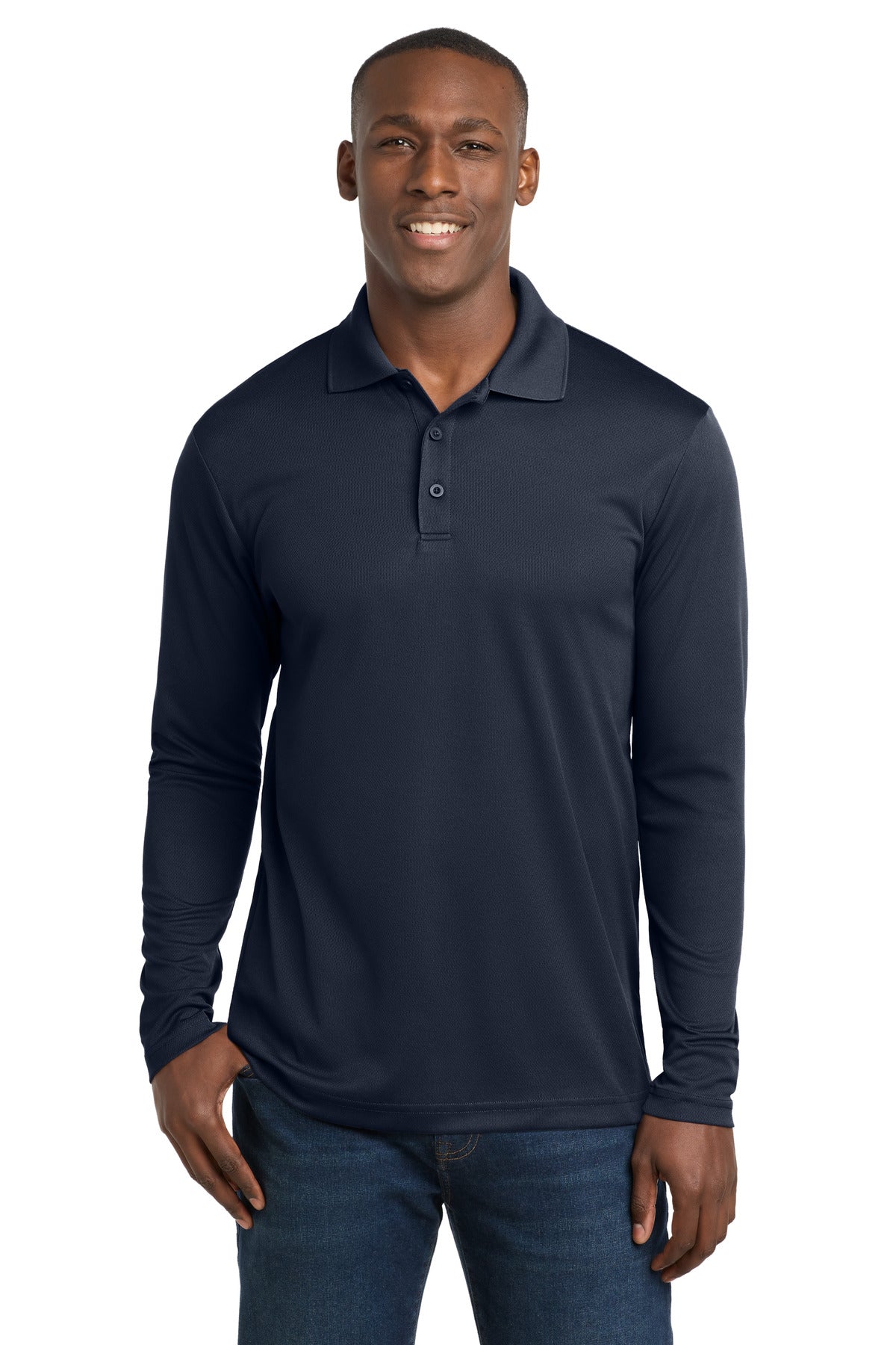 Sport-Tek  ®  PosiCharge  ®  RacerMesh  ®  Long Sleeve Polo. ST640LS